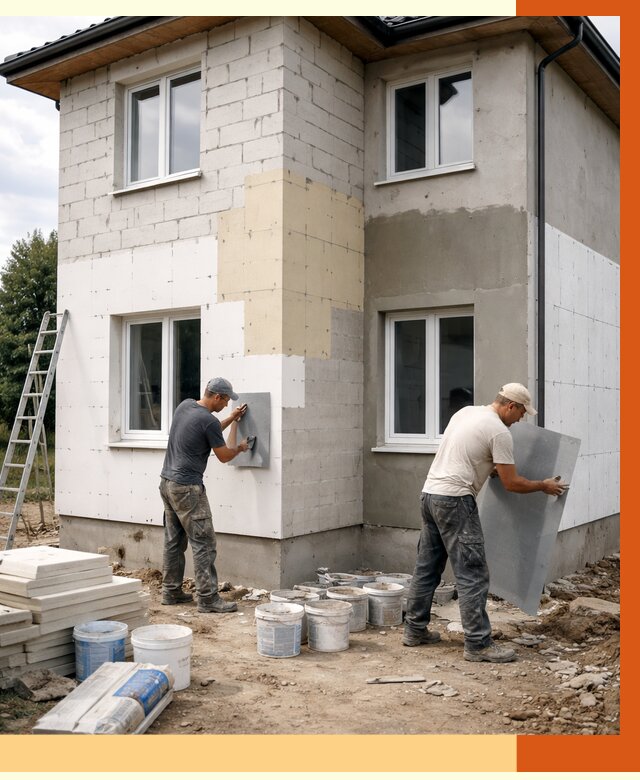 Утепление дома из газобетона в Прохладном от 4550 руб./м² — заказать у ТепломастерПрх